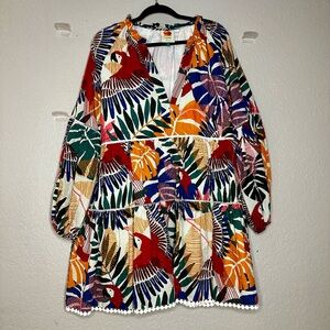 Farm Rio Macaw Flowy Mini Dress